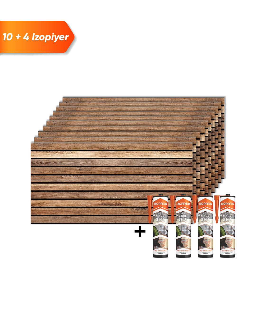 Dark Wood AP-02 Pannello da parete in polistirolo effetto legno