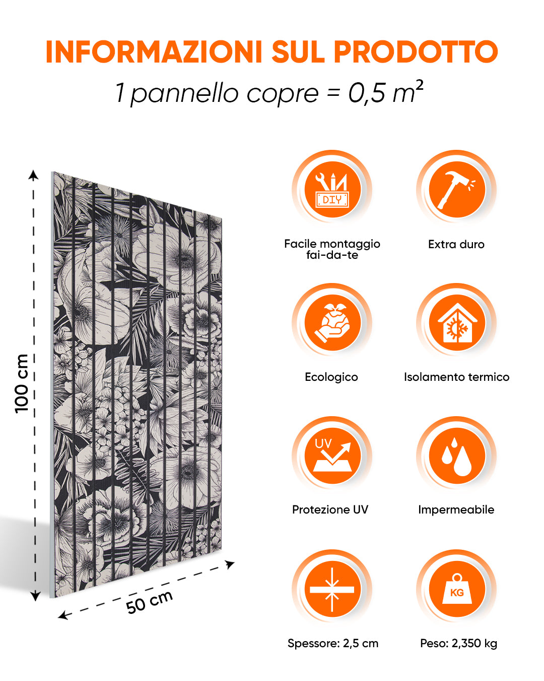 Pannelli effetto listelli di legno Articolo: Rivestimento murale Paradise Leaf AP-71