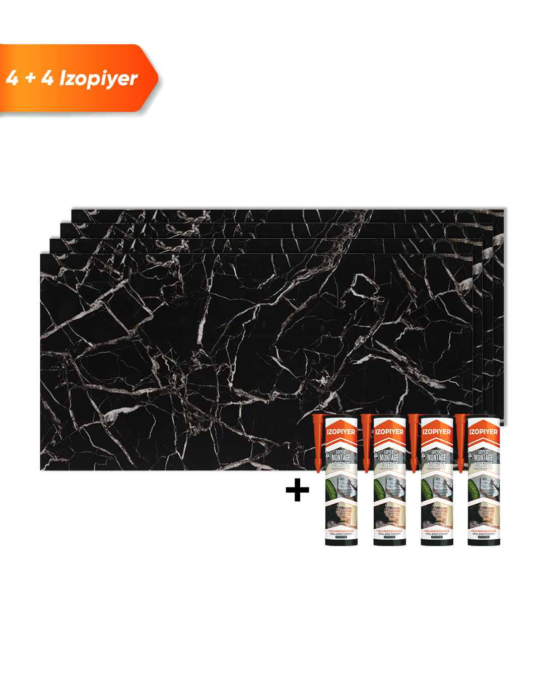 Alternativa in marmo alle piastrelle del bagno/ Black White