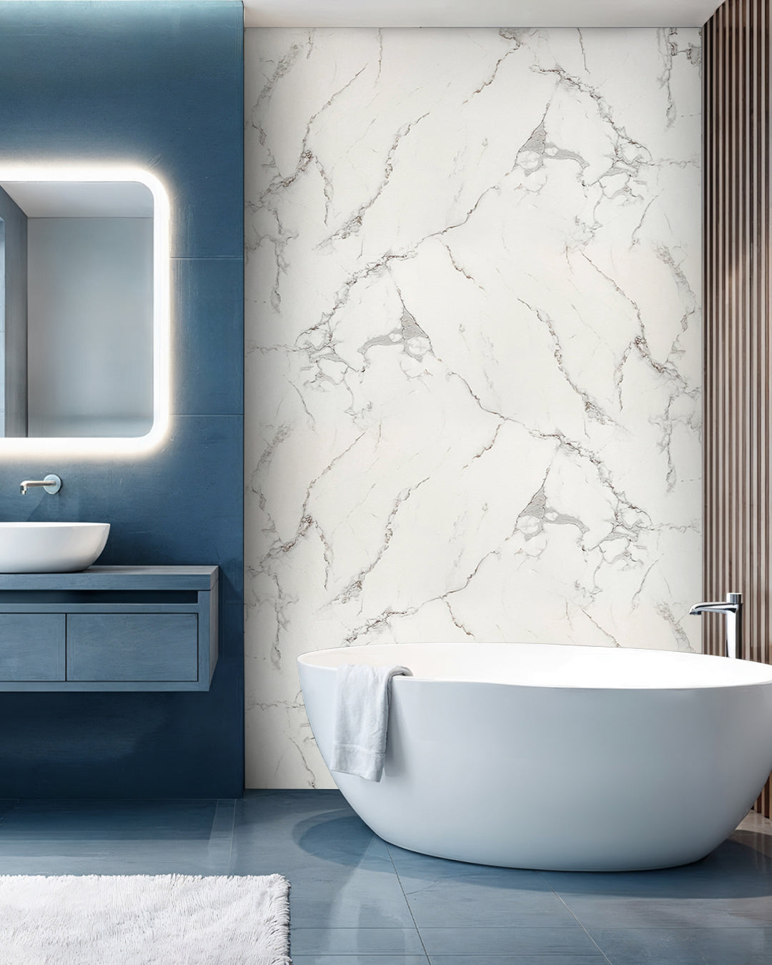 Alternativa in marmo alle piastrelle del bagno/ Carrara