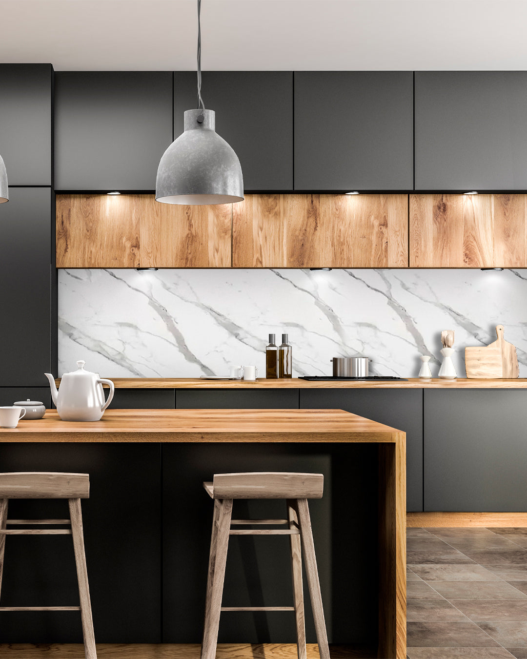 Marble alternative to bathroom tiles / Ice Berg Grey New