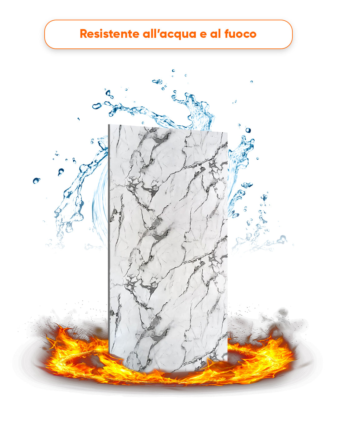 Alternativa in marmo alle piastrelle del bagno/ Arctic Breeze V-14