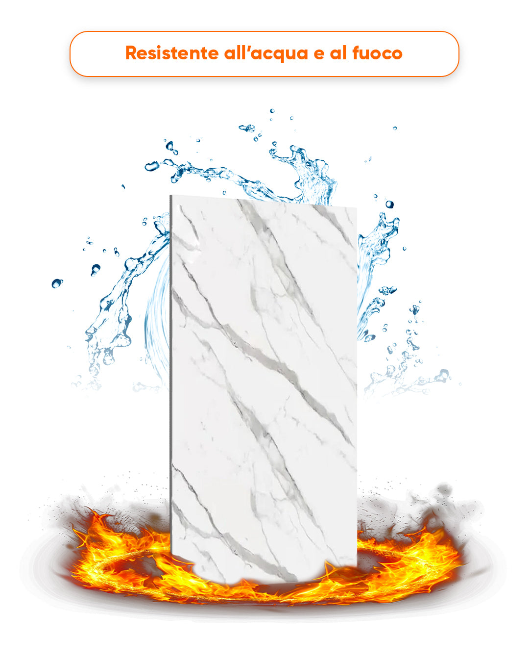 Marble alternative to bathroom tiles / Ice Berg Grey New