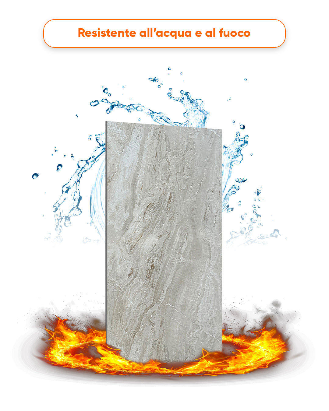 Alternativa in marmo alle piastrelle del bagno/ Mars Bubble