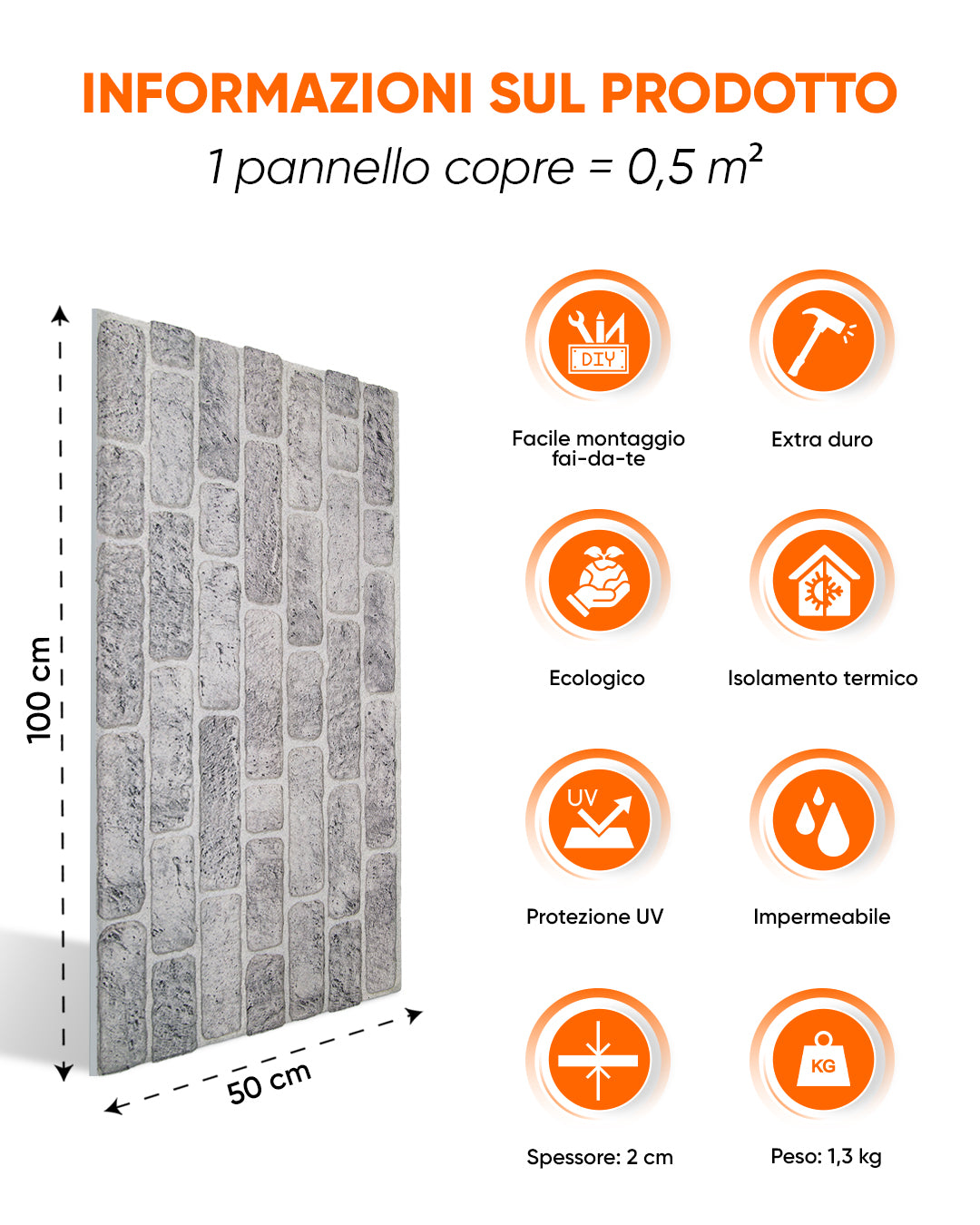 White Grey L-1702 Rivestimento in pietra Lycia