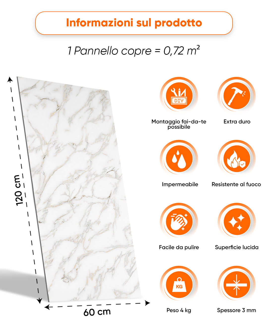 Alternativa in marmo alle piastrelle del bagno/ Calacada