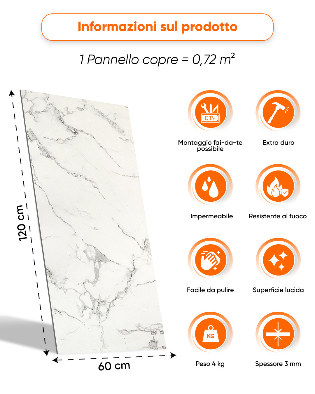 Alternativa in marmo alle piastrelle del bagno/ Carrara