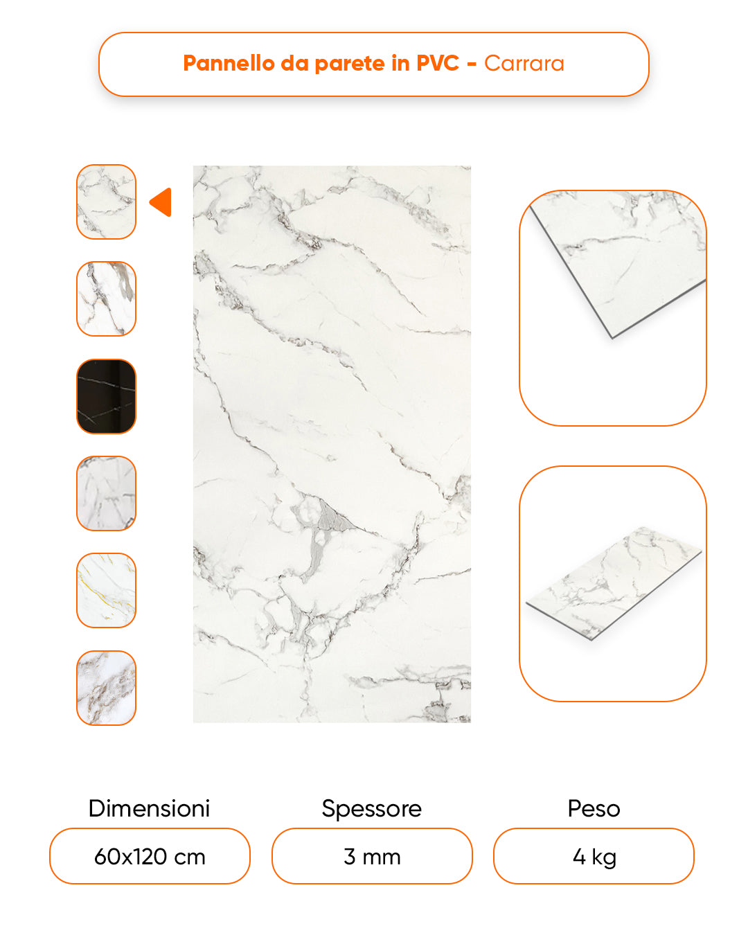 Alternativa in marmo alle piastrelle del bagno/ Carrara