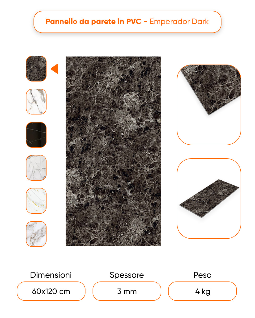 Alternativa in marmo alle piastrelle del bagno/ Emperador Dark