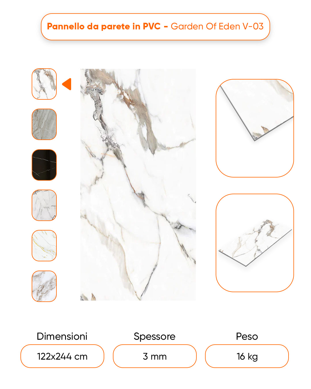 Alternativa in marmo alle piastrelle del bagno/ Garden Of Eden V-04