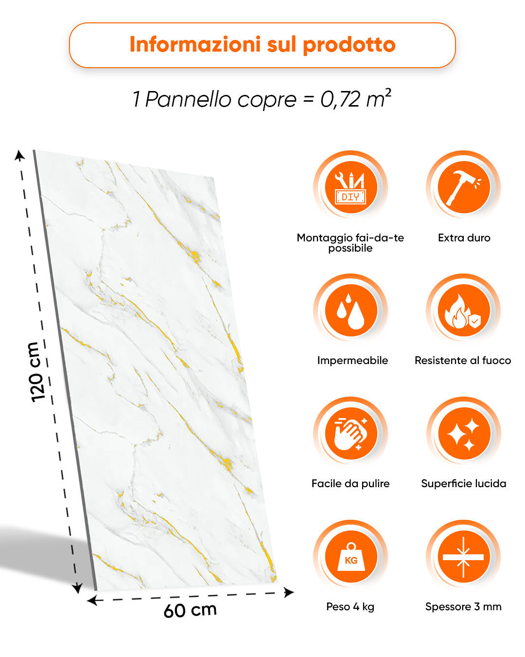 Alternativa in marmo alle piastrelle del bagno/ Golden Harmony