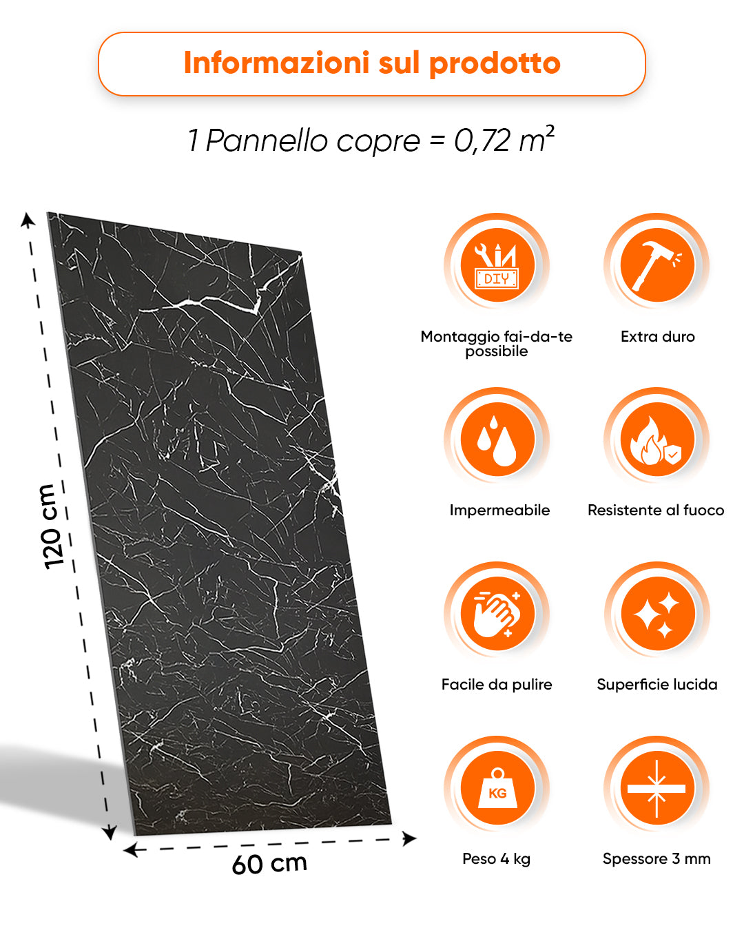 Alternativa in marmo alle piastrelle del bagno/ Tidal Wave V-12