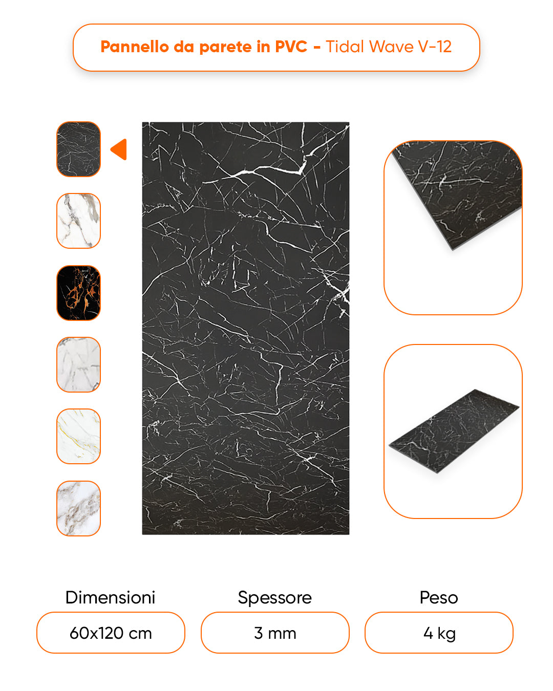 Alternativa in marmo alle piastrelle del bagno/ Tidal Wave V-12