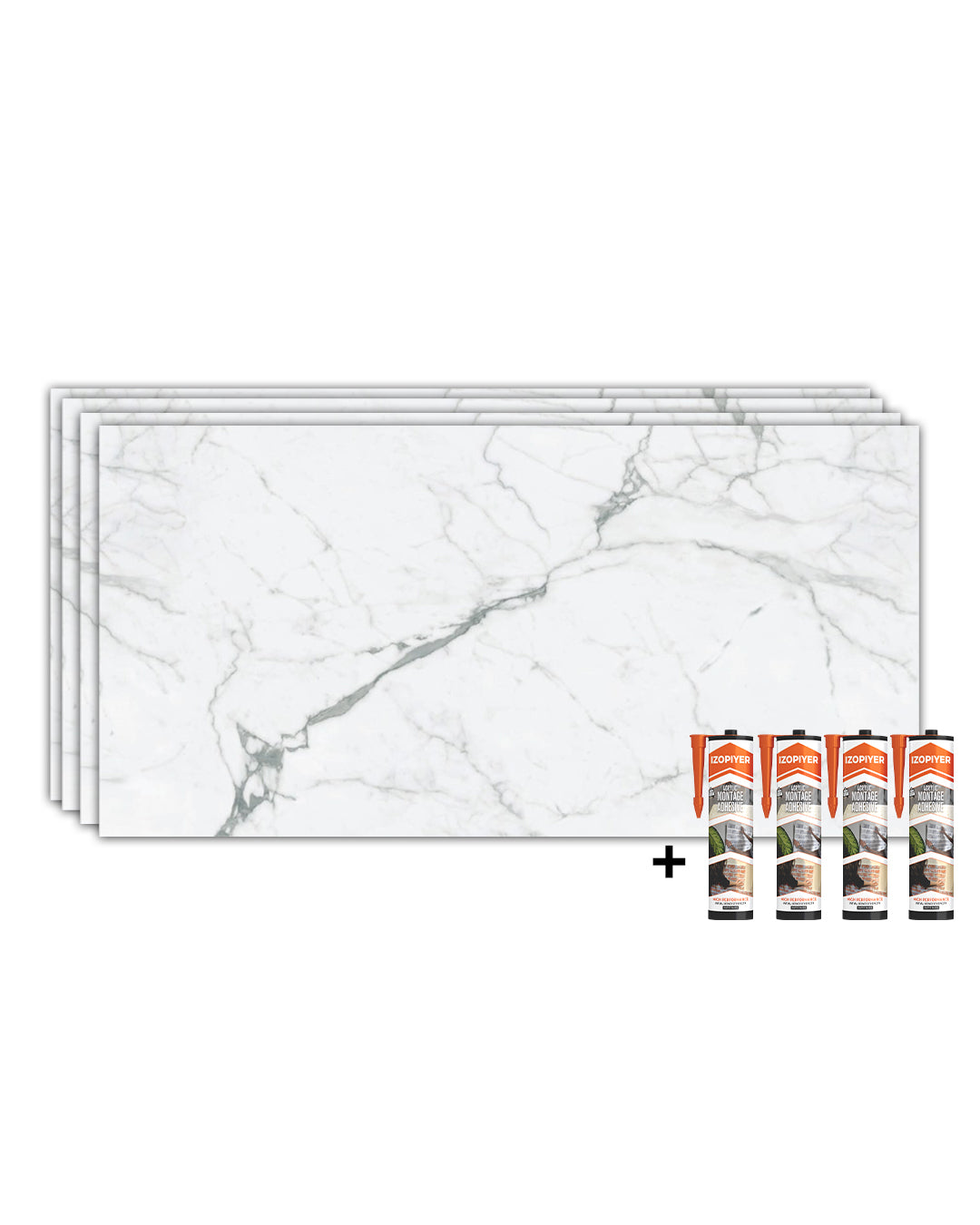 Pannello da parete SPC Bianco 60x120 cm – Carrara Marmor