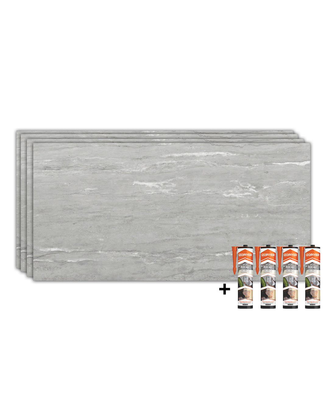 Pannello da parete SPC Grigio 60x120 cm – Silberne Nebel