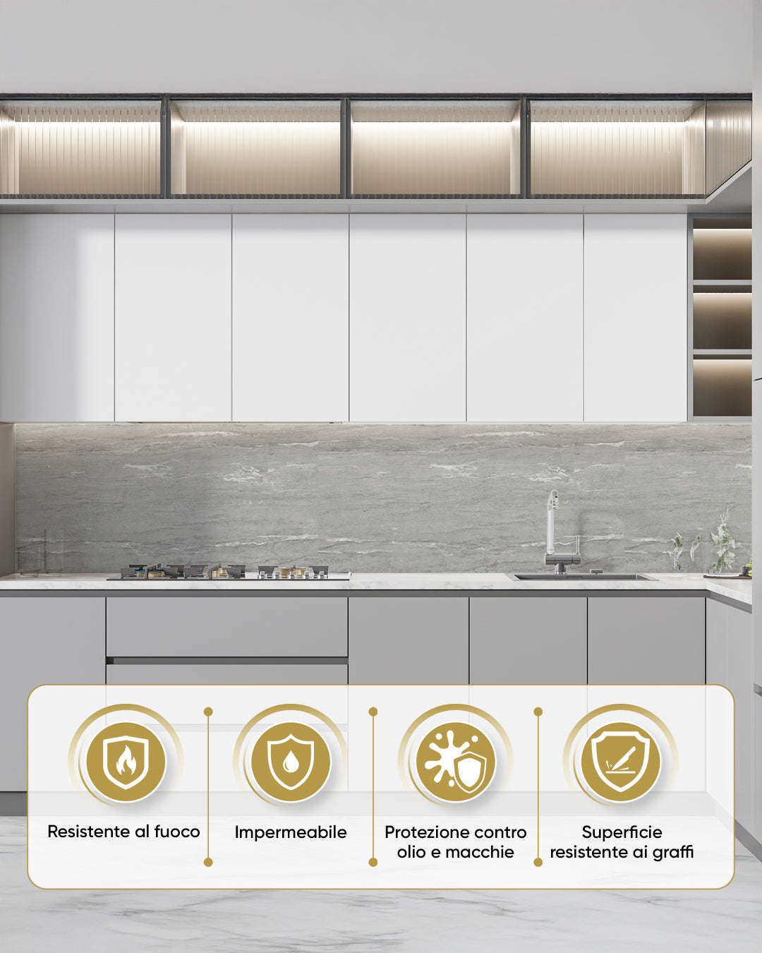 Pannello da parete SPC Grigio 60x120 cm – Silberne Nebel