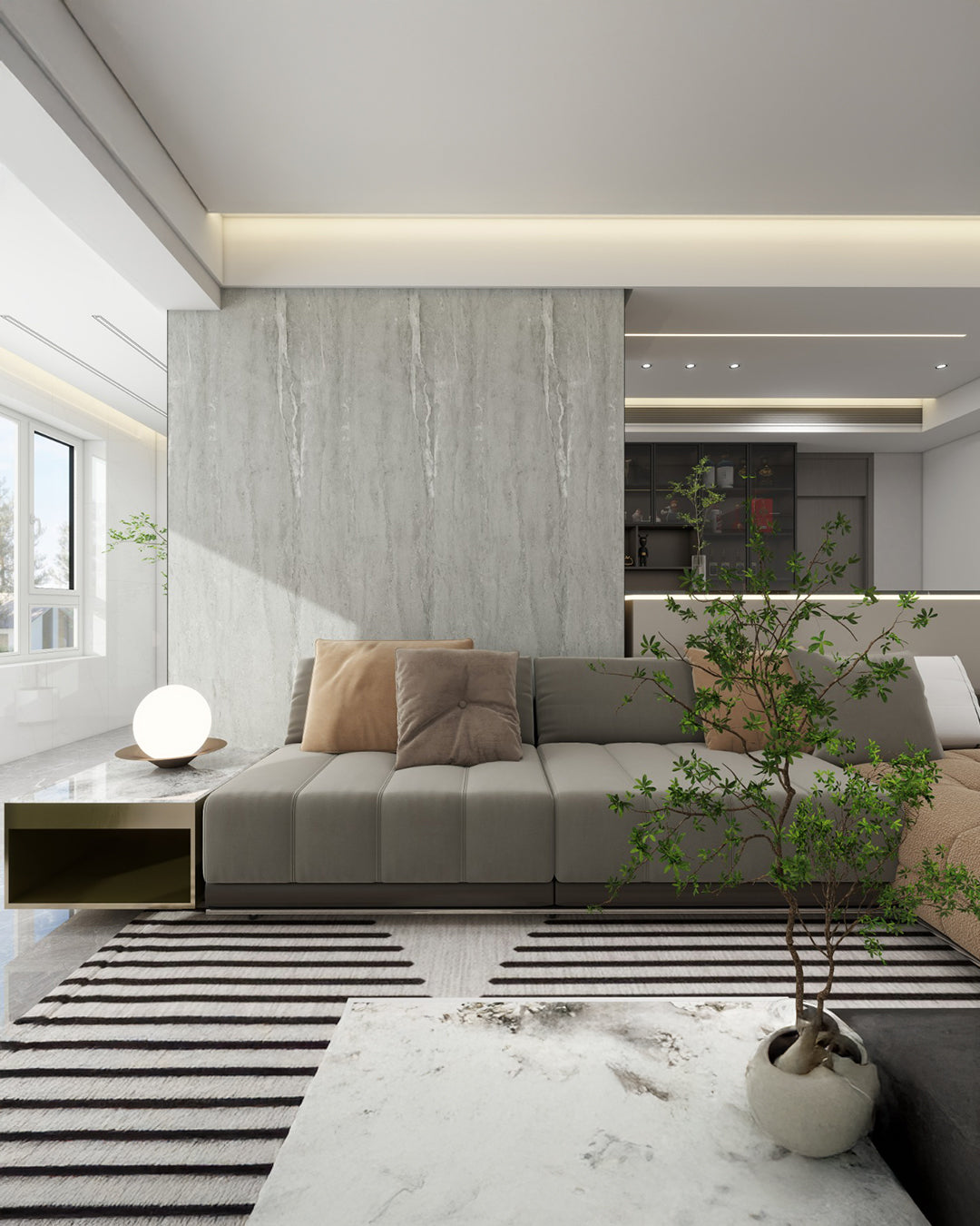 Pannello da parete SPC Grigio 60x120 cm – Silberne Nebel