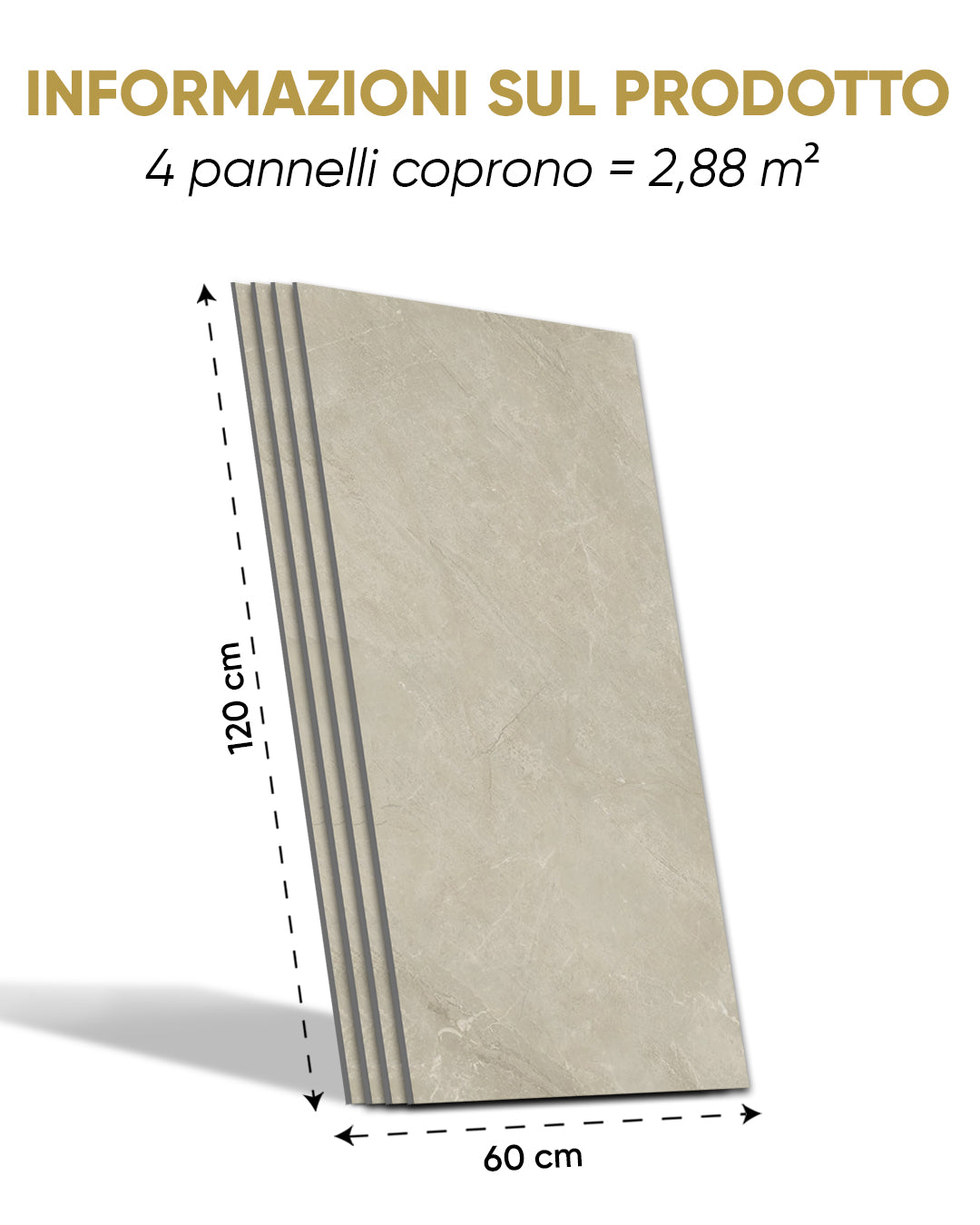 Pannello da parete SPC Grigio 60x120 cm – Sandstein Beige