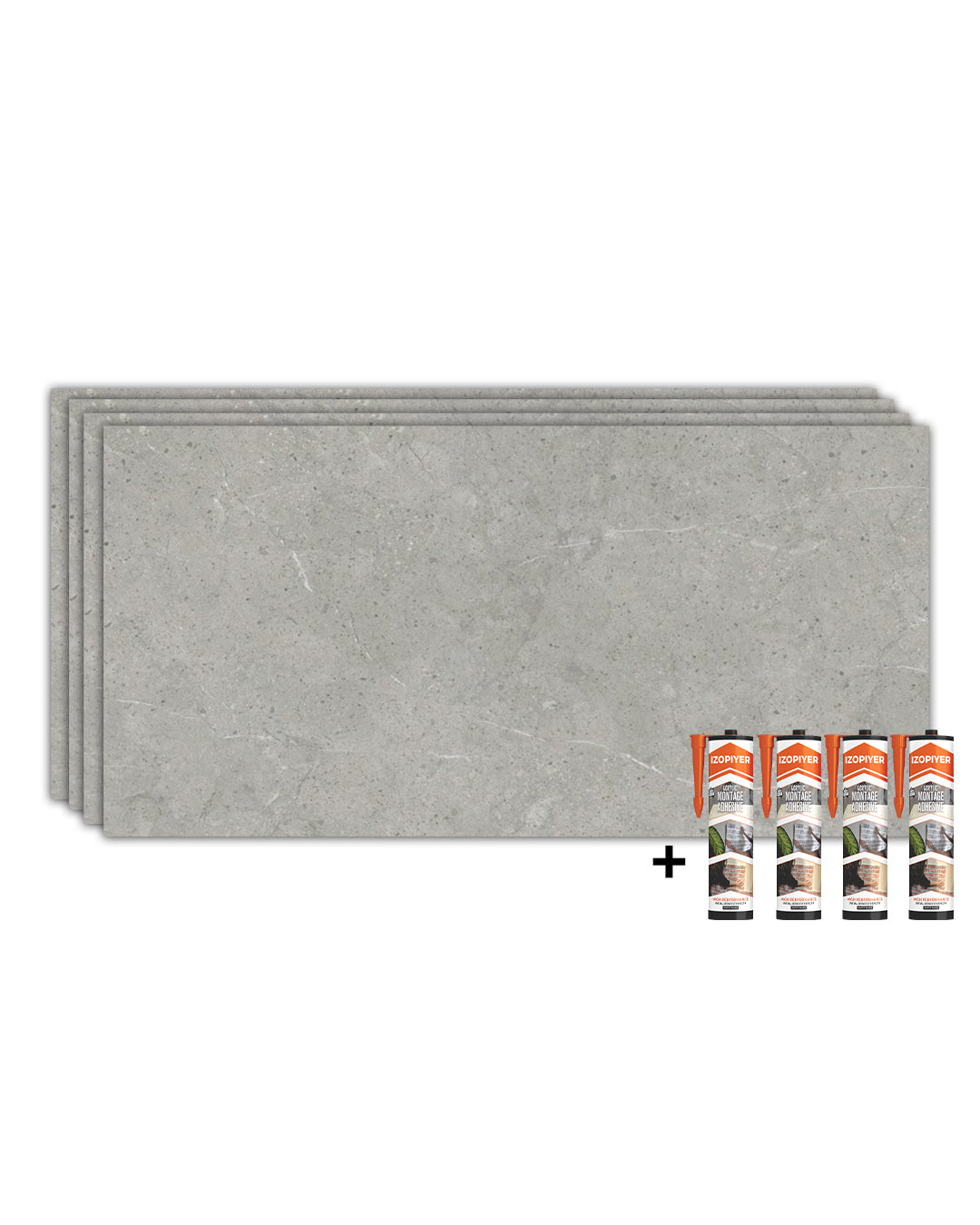 Pannello da parete SPC Grigio 60x120 cm – Stein Grau