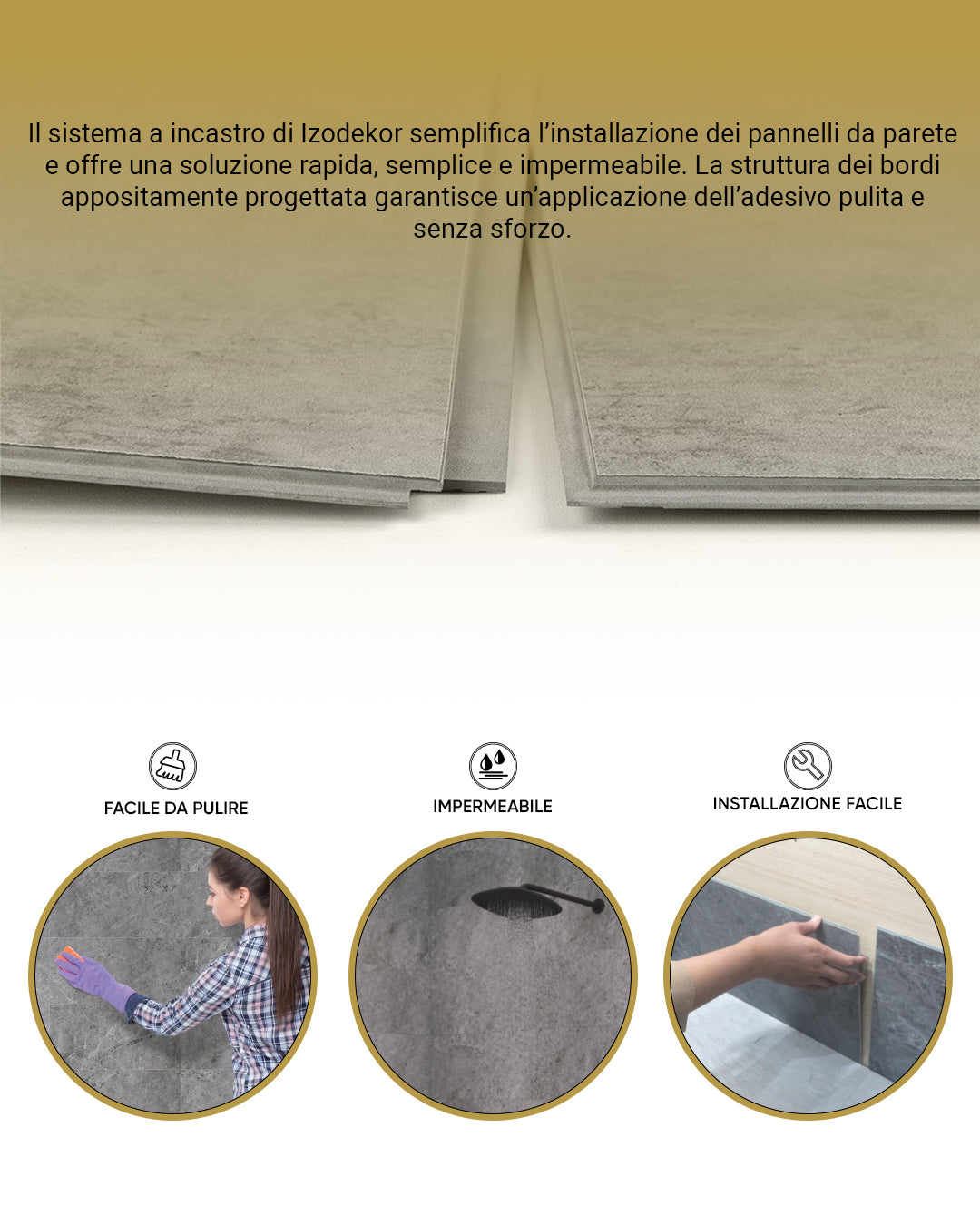 Pannello da parete SPC Grigio 60x120 cm – Stein Grau