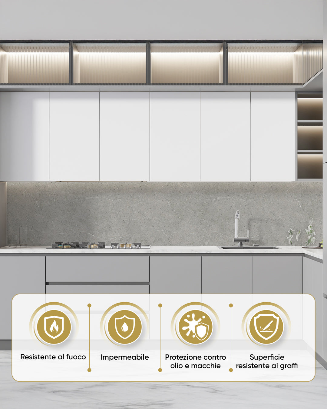 Pannello da parete SPC Grigio 60x120 cm – Stein Grau