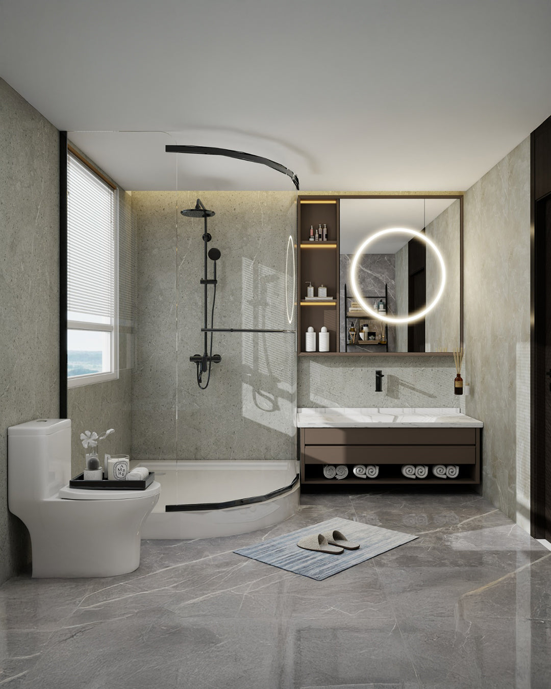 Pannello da parete SPC Grigio 60x120 cm – Stein Grau