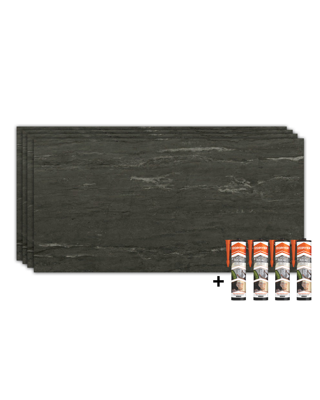 Pannello da parete SPC Grigio Scuro 60x120 cm – Kohleschwarz