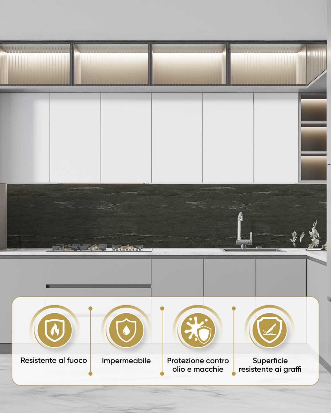 Pannello da parete SPC Grigio Scuro 60x120 cm – Kohleschwarz