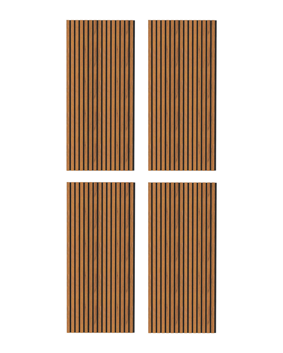 Pannello murale acustico in legno 3D set da 2 – Walnuss