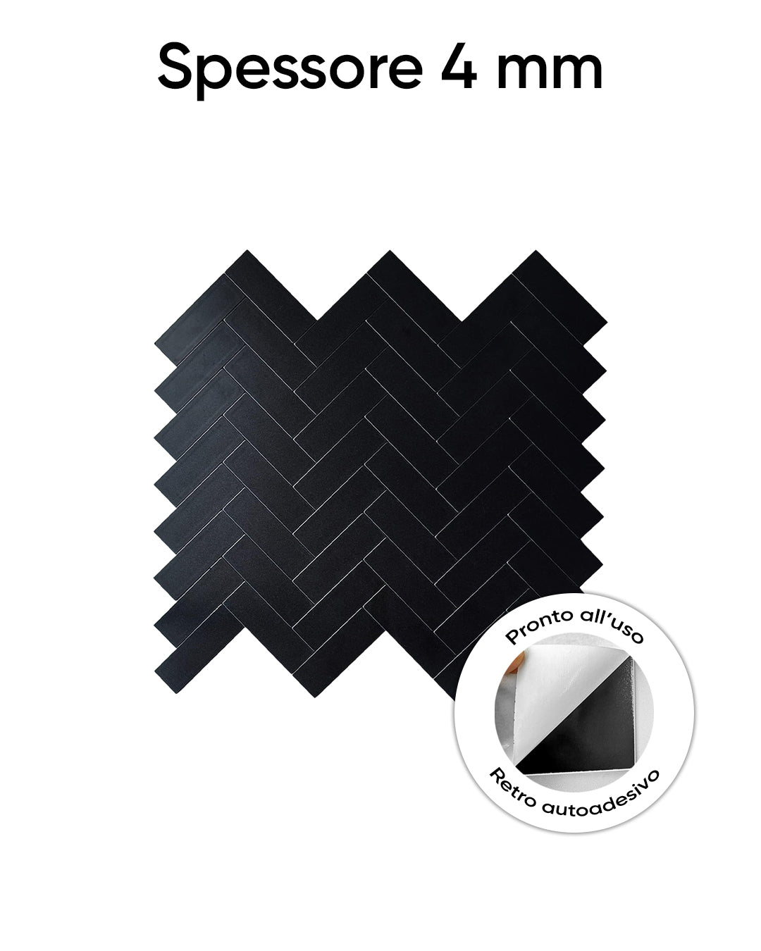 Rivestimenti in mosaico Rivestimenti autoadesivi | Black Mosaics  WJ-141