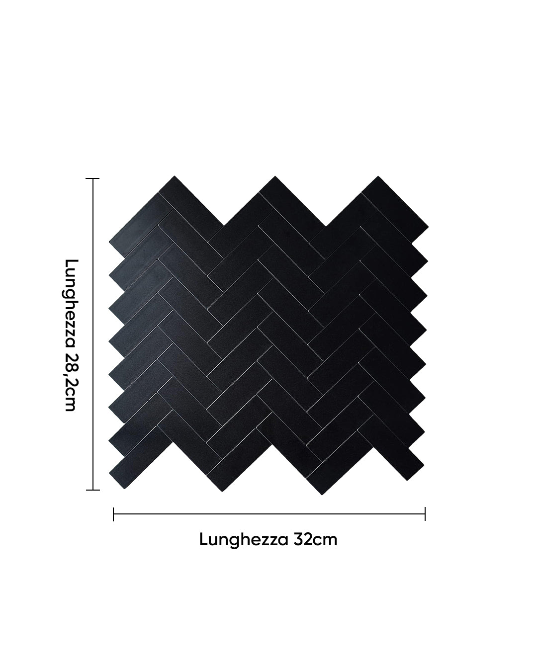 Rivestimenti in mosaico Rivestimenti autoadesivi | Black Mosaics  WJ-141