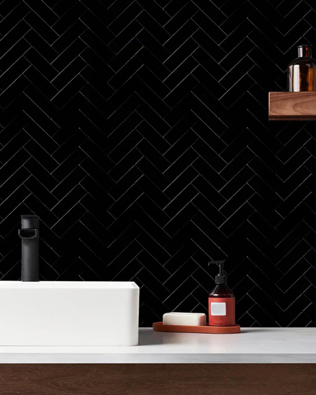 Rivestimenti in mosaico Rivestimenti autoadesivi | Black Mosaics  WJ-141