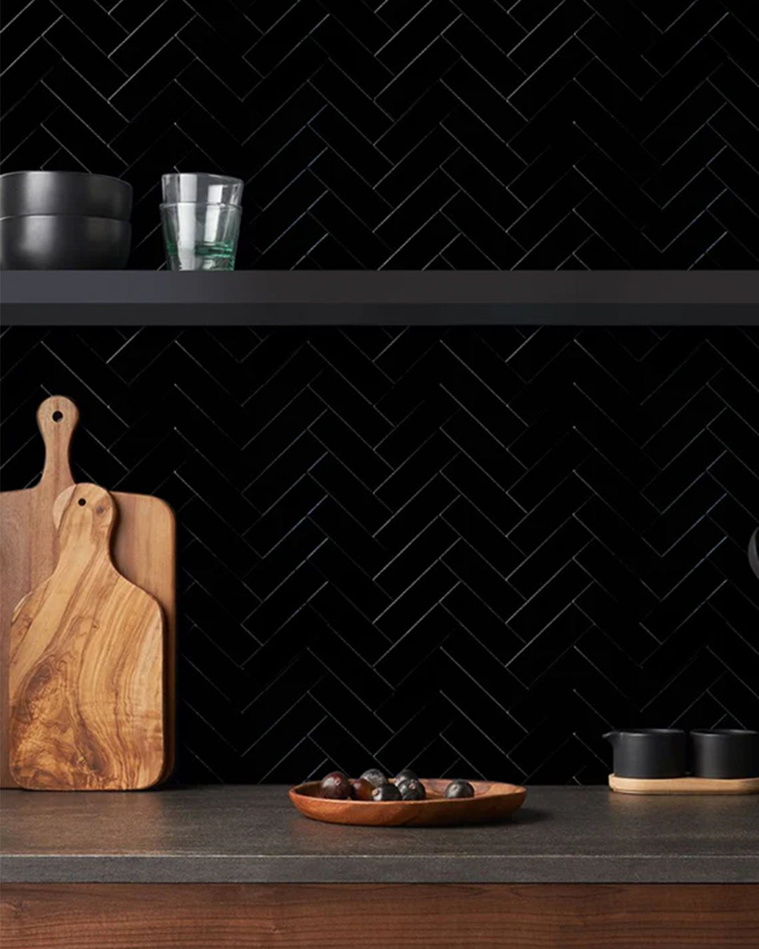 Rivestimenti in mosaico Rivestimenti autoadesivi | Black Mosaics  WJ-141