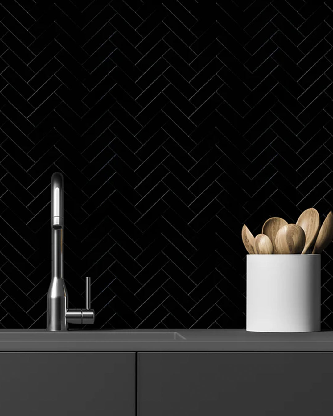 Rivestimenti in mosaico Rivestimenti autoadesivi | Black Mosaics  WJ-141