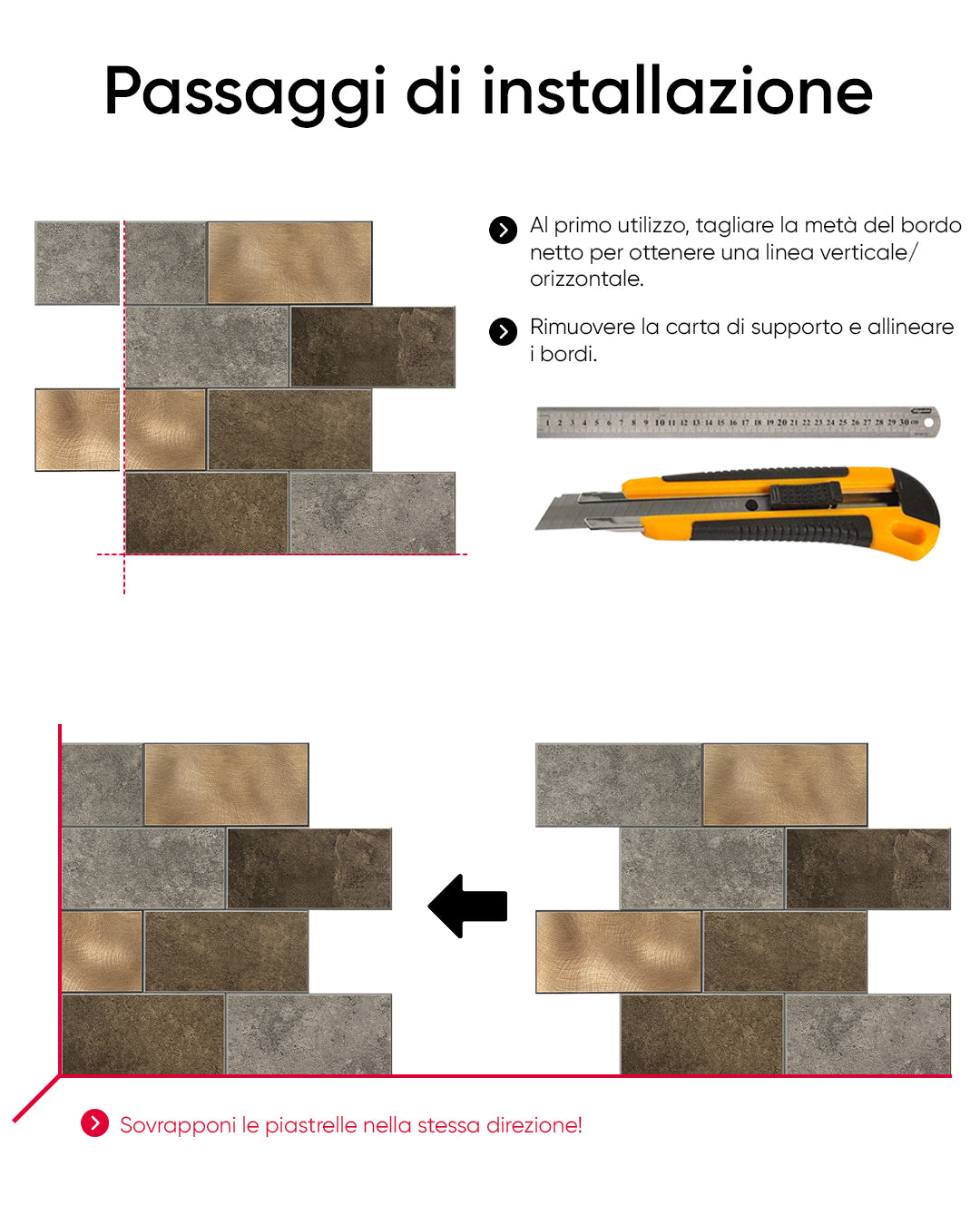 Rivestimenti in mosaico Rivestimenti autoadesivi | Mysterious Mosaics WJS-241