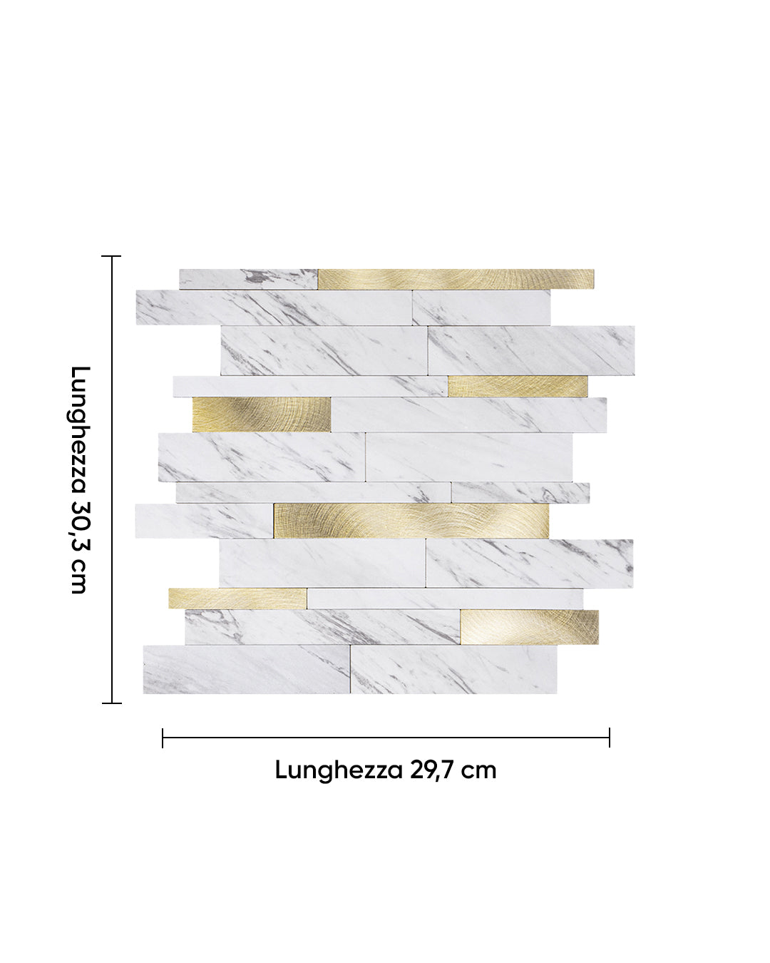 Rivestimenti in mosaico Rivestimenti autoadesivi | Gold And White Mosaics WJS-3144