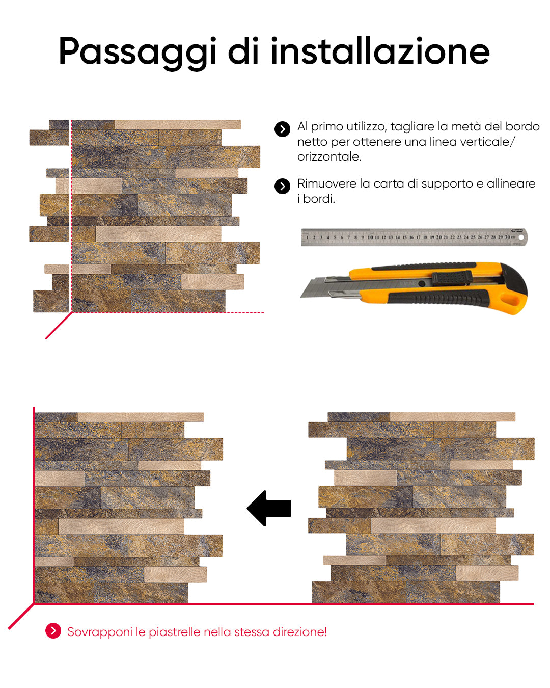 Rivestimenti in mosaico Rivestimenti autoadesivi | Nature Painting Mosaics WJS-3145