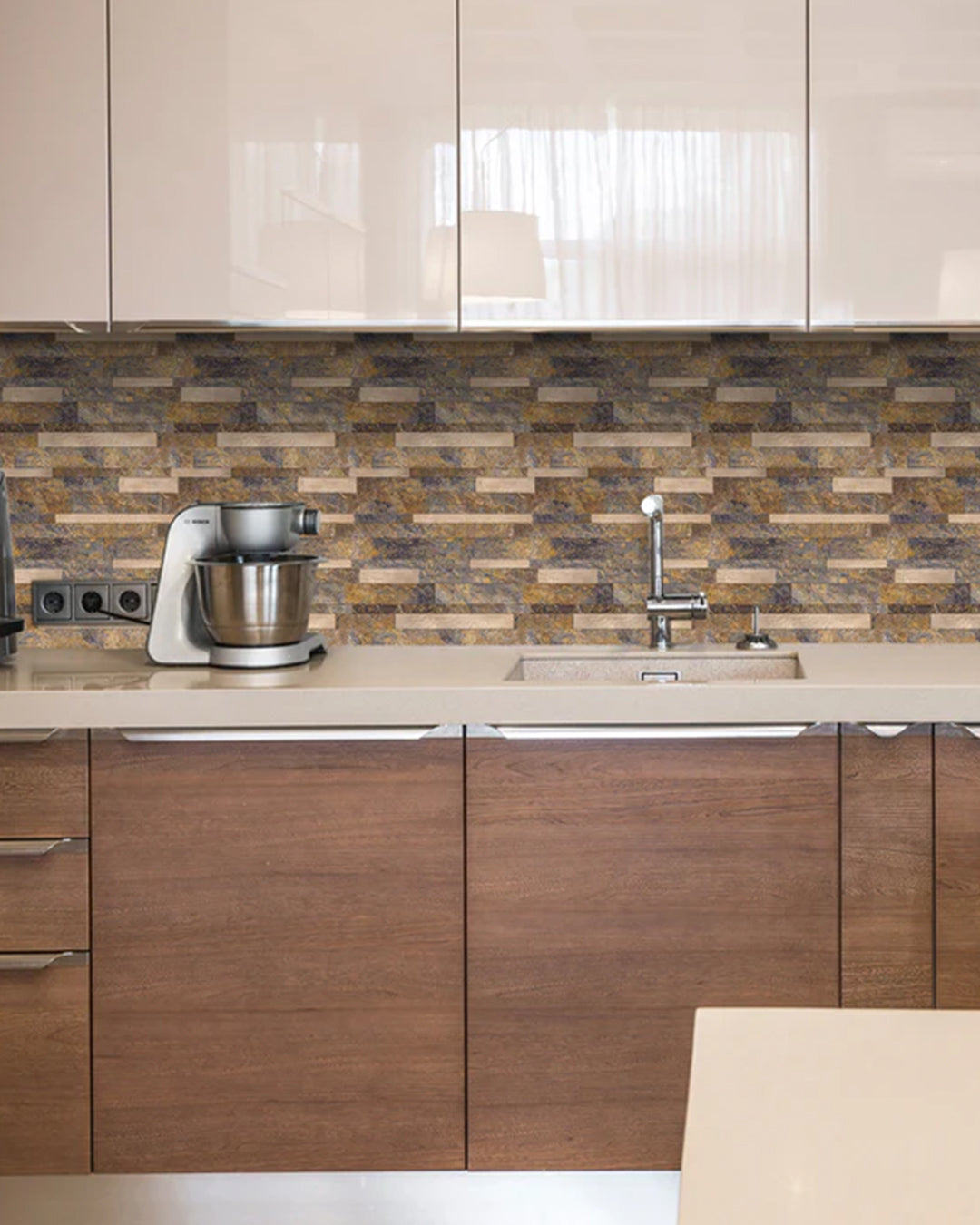 Rivestimenti in mosaico Rivestimenti autoadesivi | Nature Painting Mosaics WJS-3145