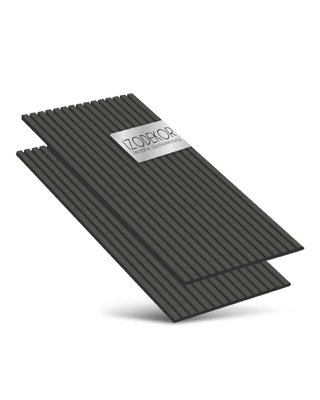 Pannello murale acustico in legno 3D set da 2 – Dunkelholz