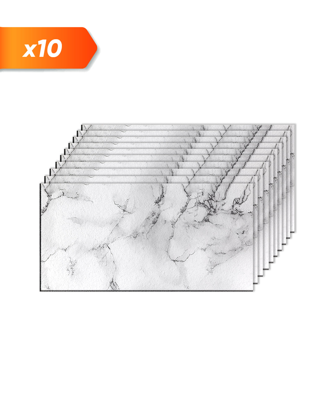 Rivestimento parete effetto marmo 50×100×2 cm | Pannelli murali 3D in polistirolo | Carrara Bianco AT-05