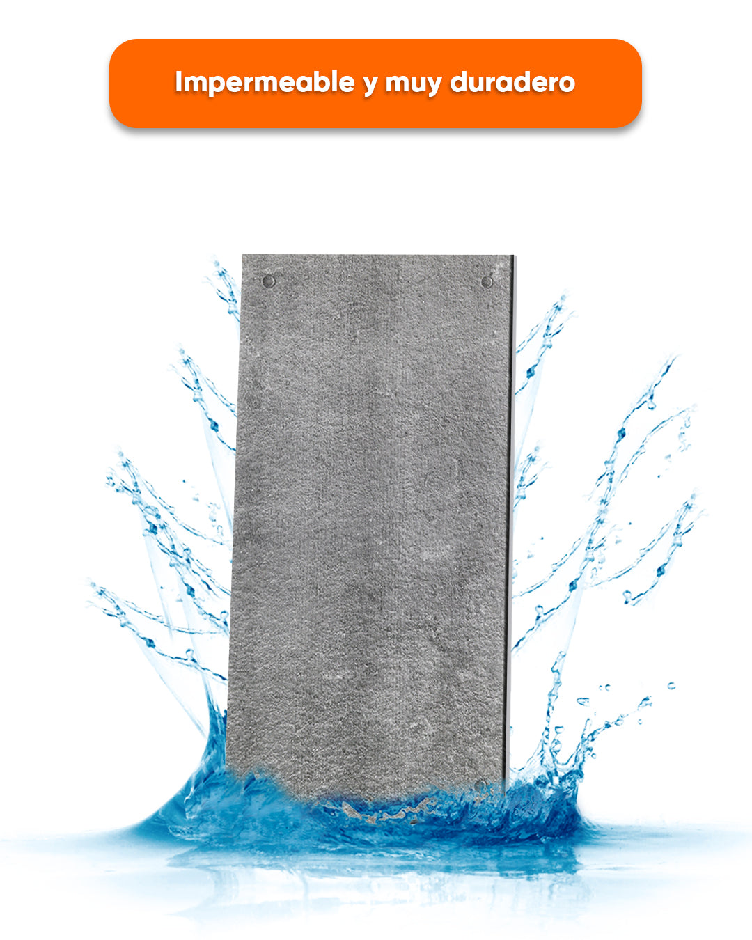 Rivestimento parete effetto cemento 50×100×2 cm | Pannelli murali 3D in polistirolo | Dark Concrete AT-17