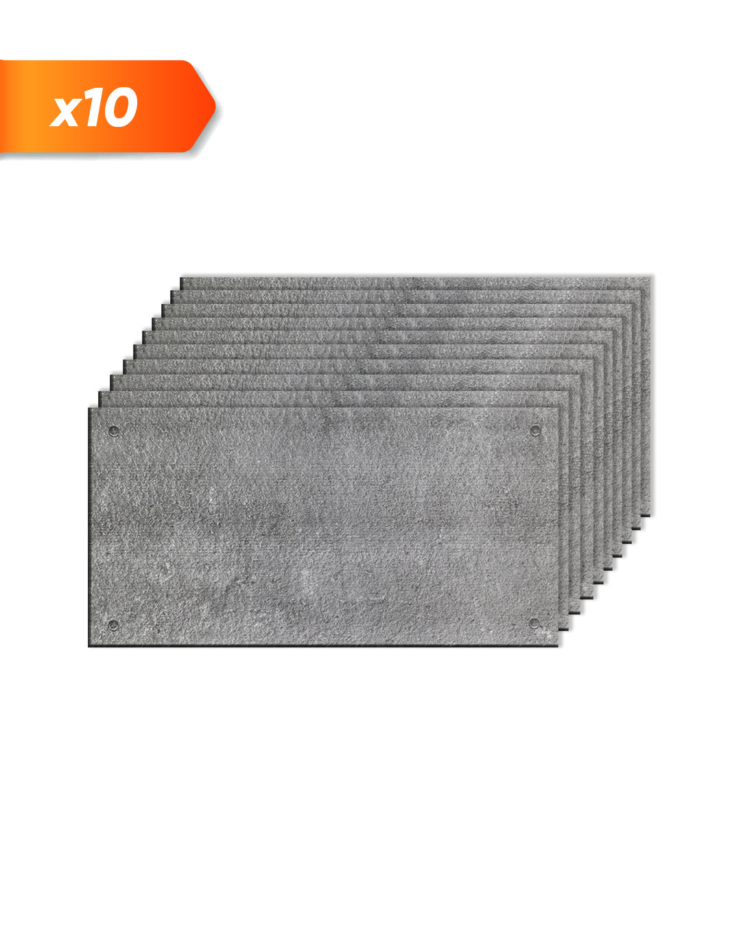 Rivestimento parete effetto cemento 50×100×2 cm | Pannelli murali 3D in polistirolo | Dark Concrete AT-17