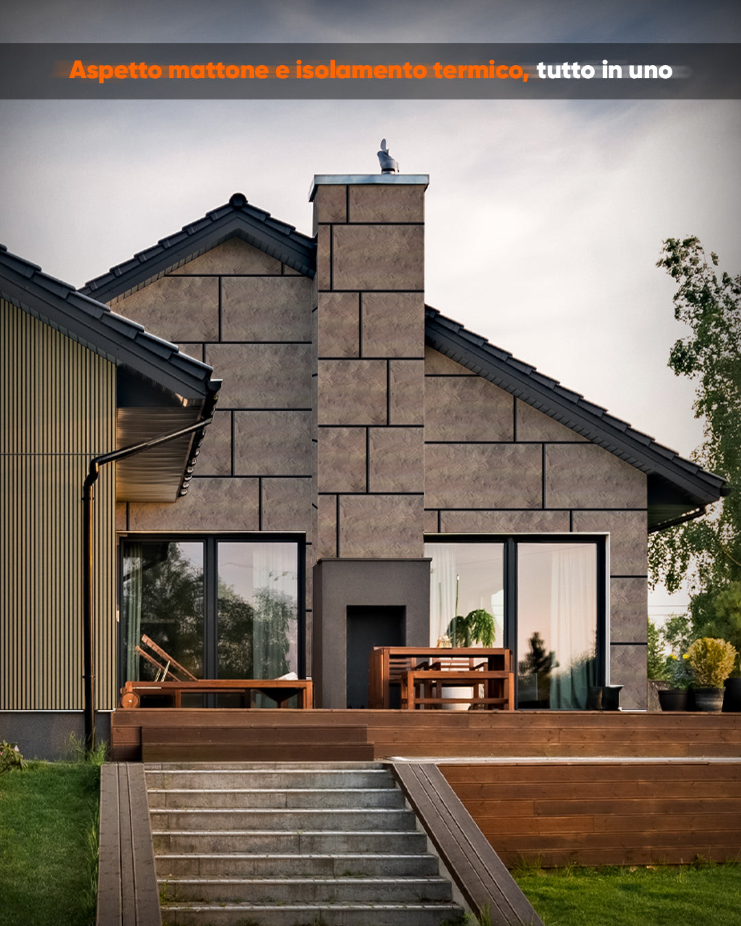 Rivestimento murale effetto cemento 50×100×2 cm | Pannelli murali 3D in polistirolo | Desert Concrete AT-25