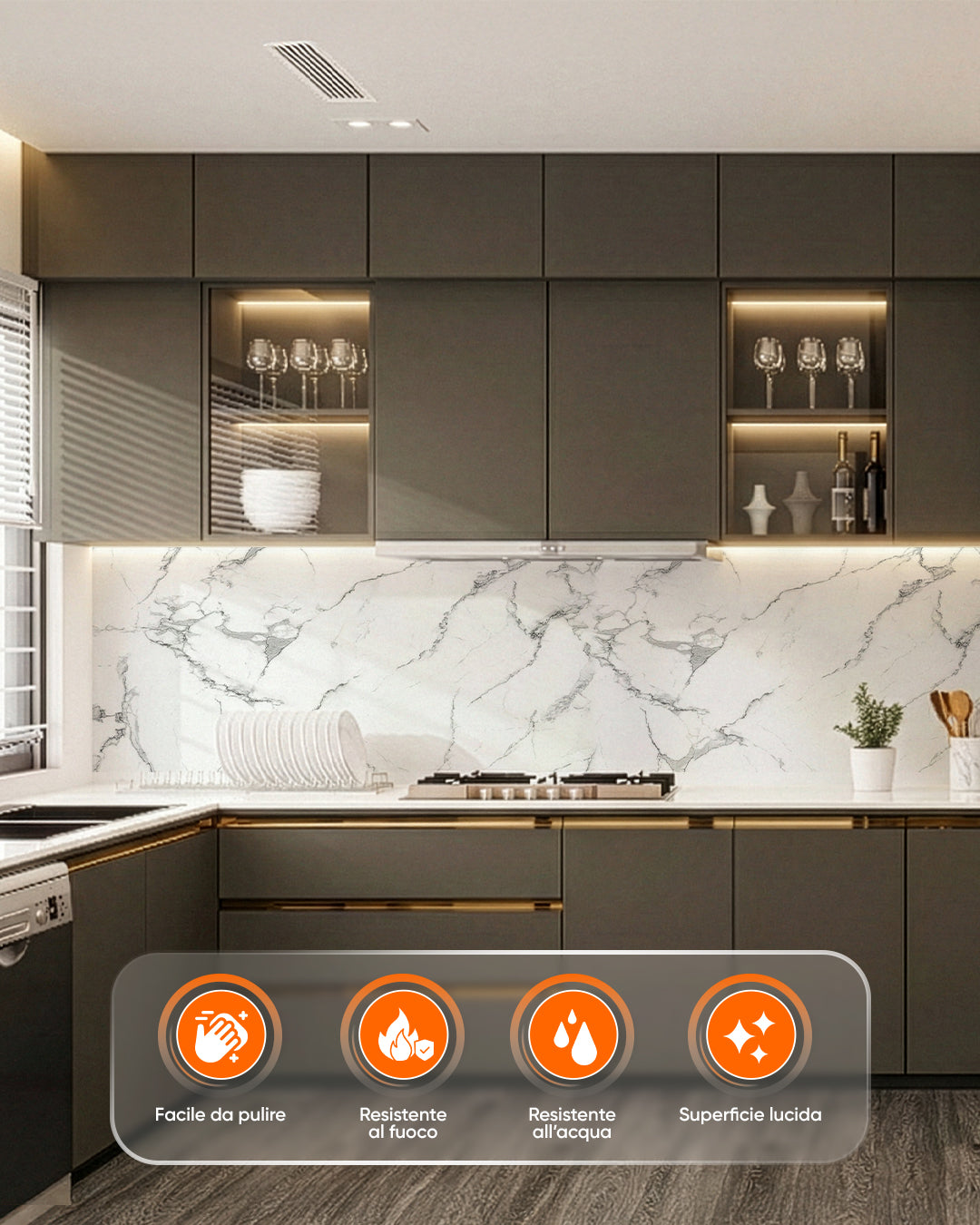 Marble alternative to bathroom tiles / Carrara