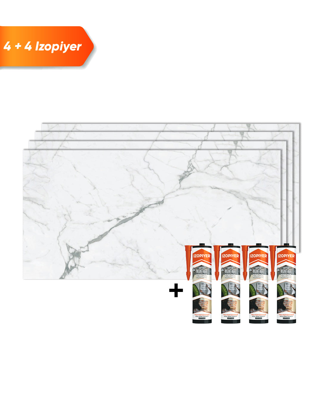 Pannello da parete SPC Bianco 60x120 cm – Carrara Marmor