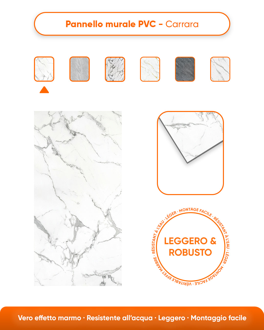 Marble alternative to bathroom tiles / Carrara