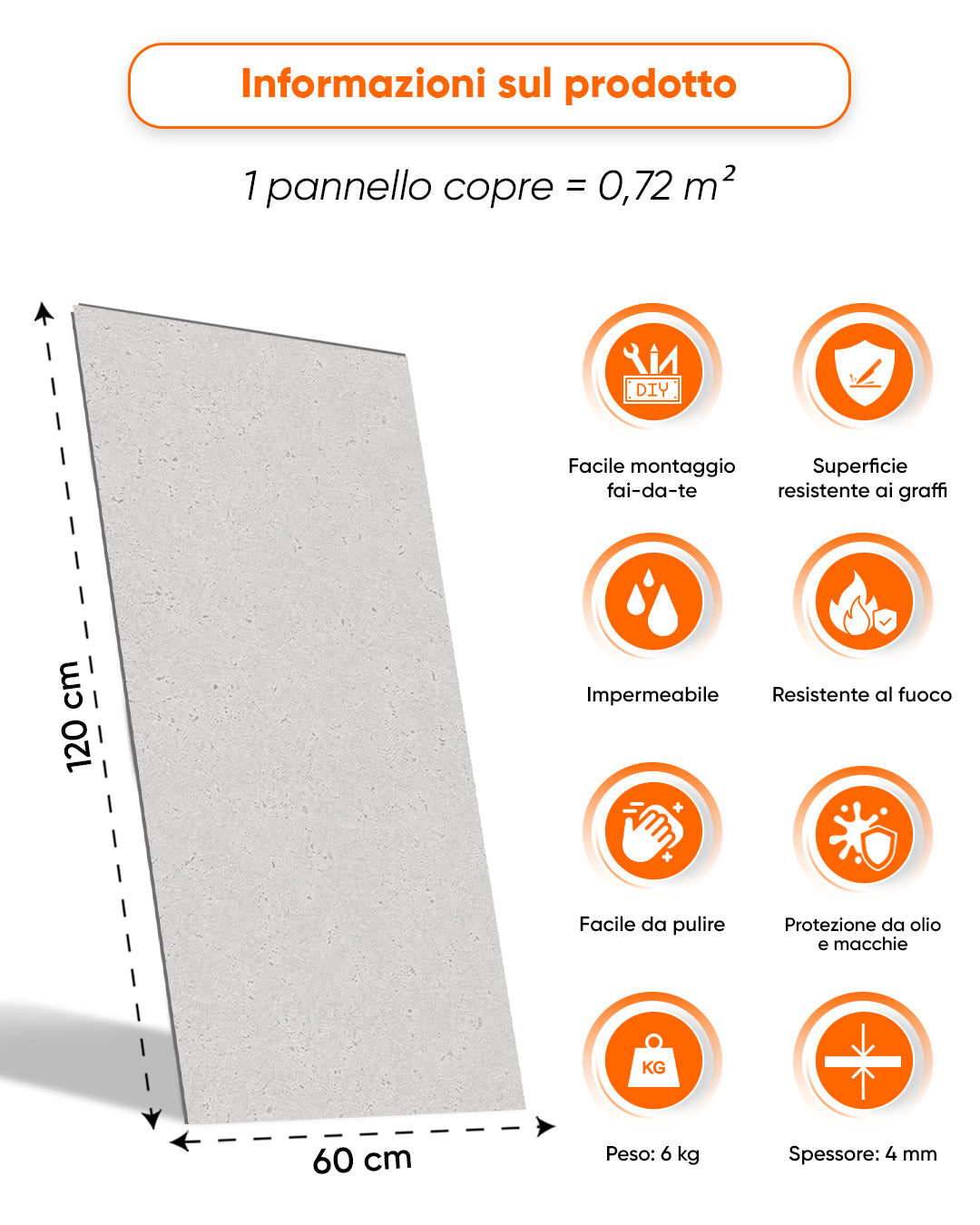Pannello da parete SPC 60x120 cm | Rivestimento murale impermeabile | Infinite Elegance