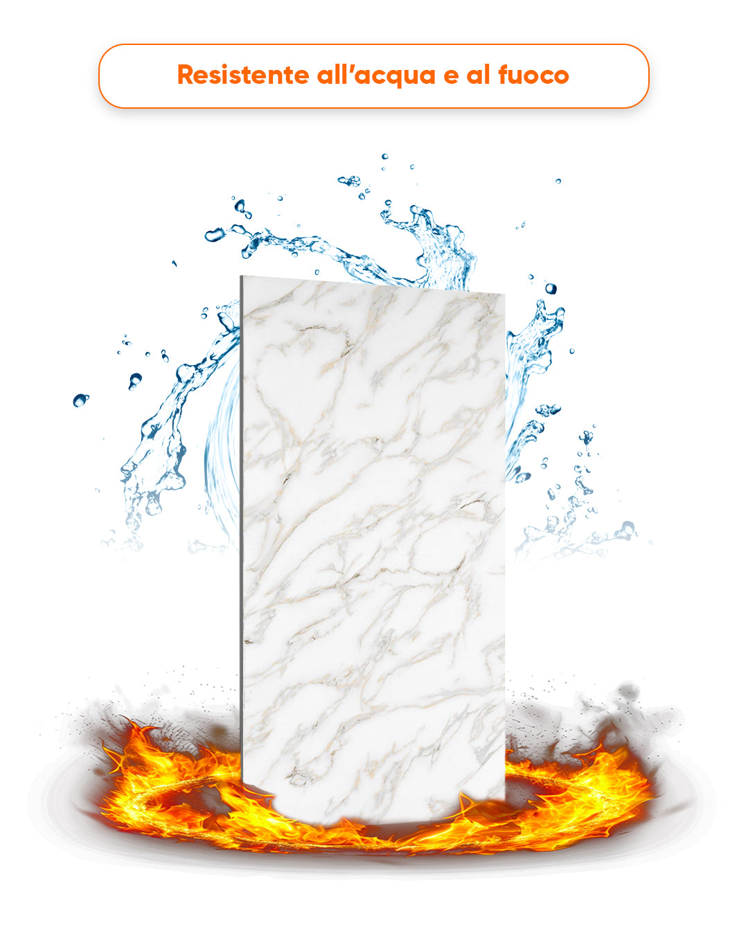 Alternativa in marmo alle piastrelle del bagno/ Calacada