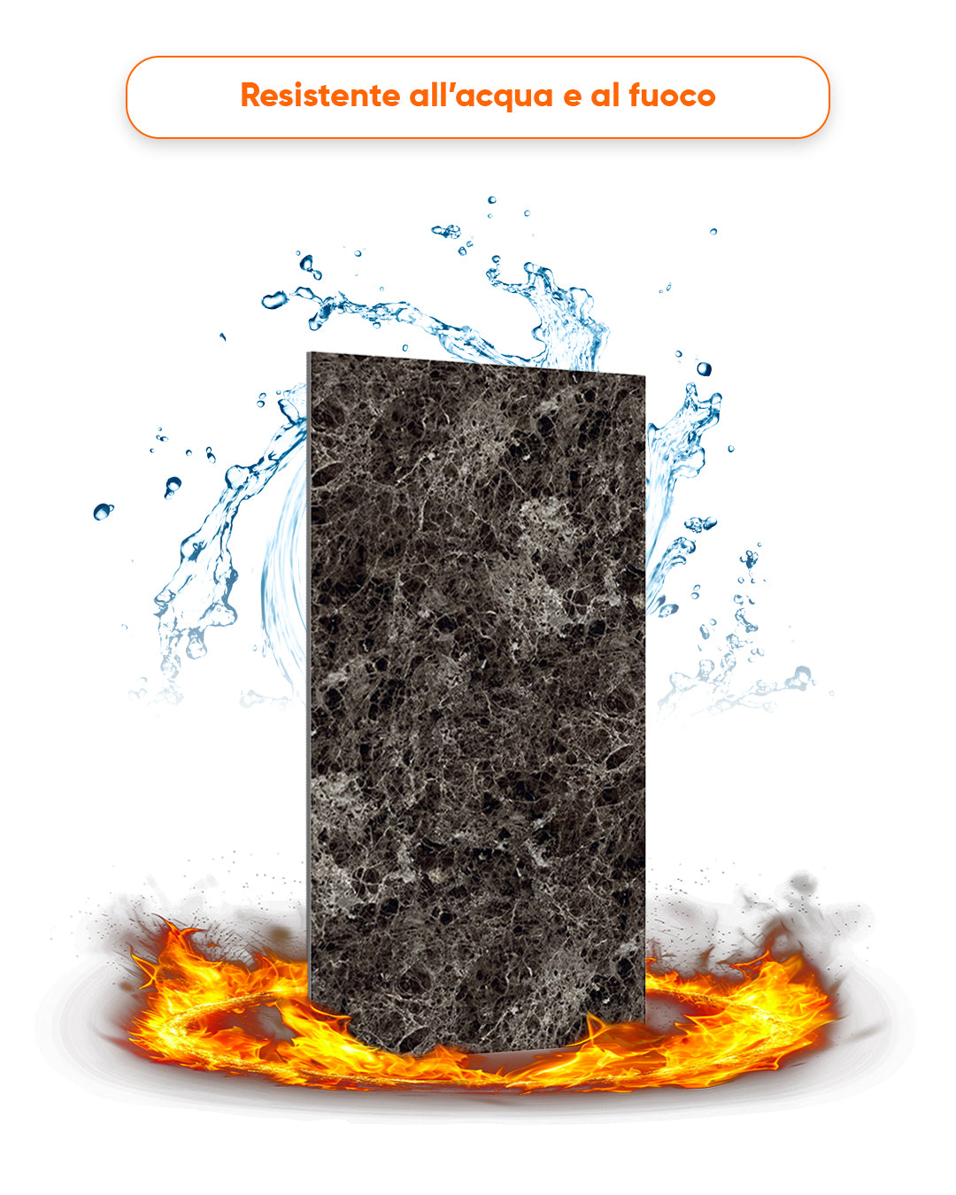 Alternativa in marmo alle piastrelle del bagno/ Emperador Dark