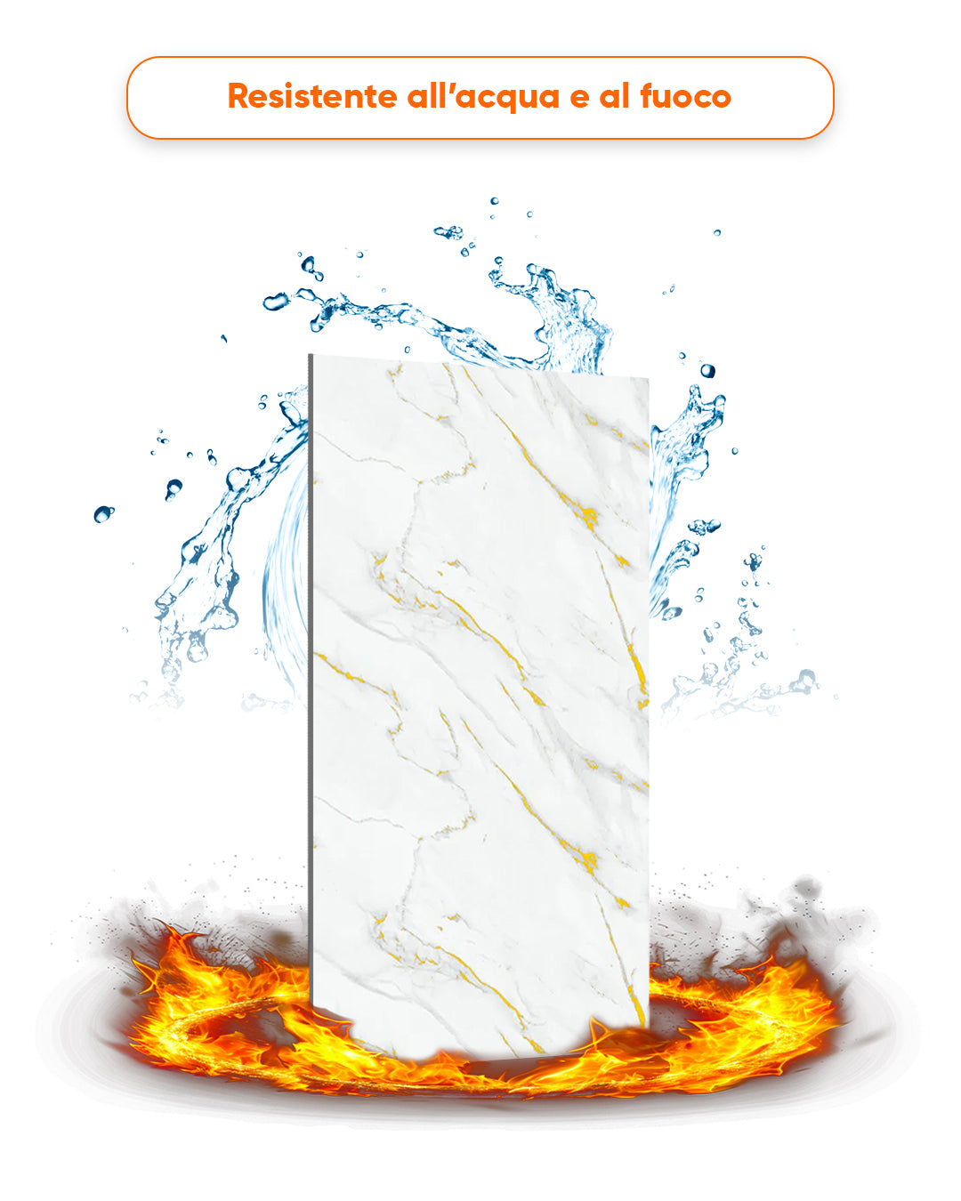 Alternativa in marmo alle piastrelle del bagno/ Golden Harmony